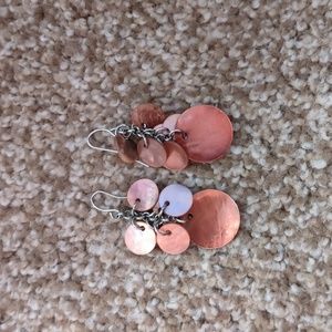 Pink dangle earrings